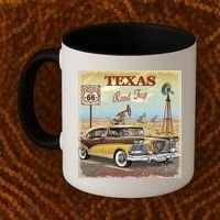 Texas Road Trip Route 66 Classic Car Coffee Mug thumb 2
