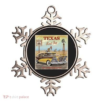 Texas Road Trip Route 66 Classic Car Ornament