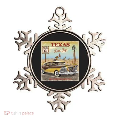 Texas Road Trip Route 66 Classic Car Ornament
