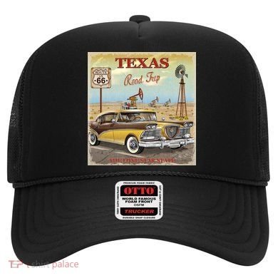 Texas Road Trip Route 66 Classic Car Hat