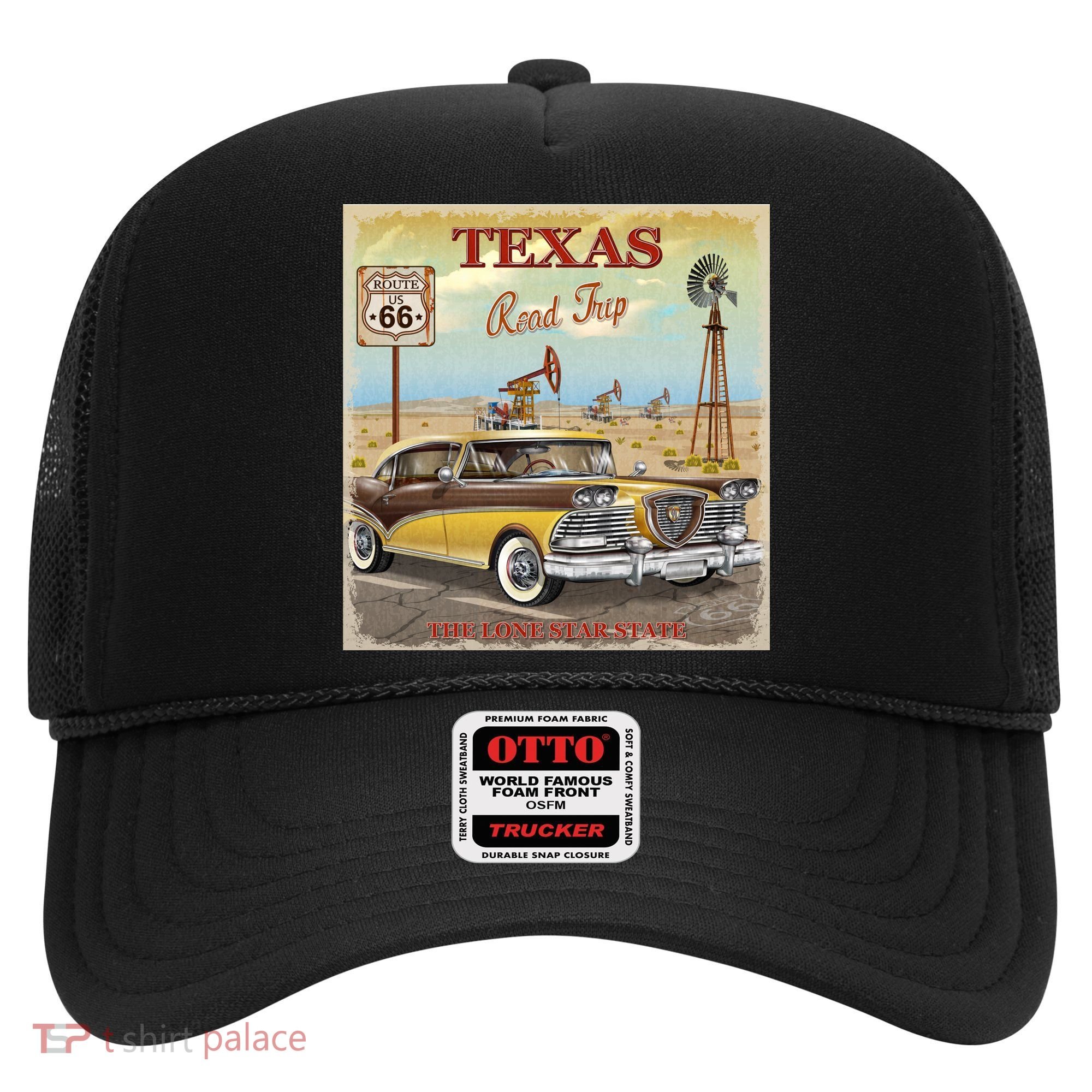 Texas Road Trip Route 66 Classic Car Hat