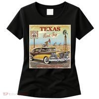 Texas Road Trip Route 66 Classic Car Women's T-Shirt thumb 0