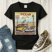 Texas Road Trip Route 66 Classic Car Women's T-Shirt thumb 3