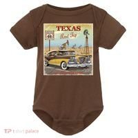 Texas Road Trip Route 66 Classic Car Baby Bodysuit thumb 0