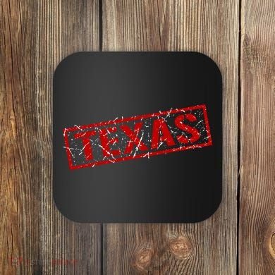 Texas Stamp of Approval Distressed Coaster