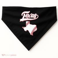Texas State Baseball Fan USA-Made Doggie Bandana thumb 0