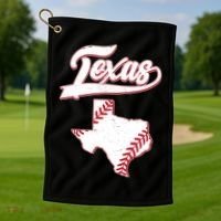 Texas State Baseball Fan Golf Towel thumb 1