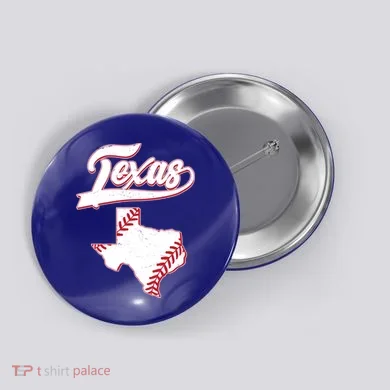 Texas State Baseball Fan Button