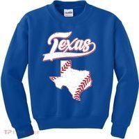 Texas State Baseball Fan Kids Sweatshirt thumb 0