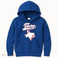 Texas State Baseball Fan Kids Hoodie thumb 0