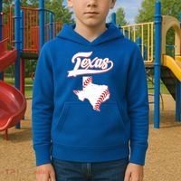 Texas State Baseball Fan Kids Hoodie thumb 2