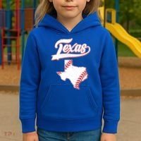 Texas State Baseball Fan Kids Hoodie thumb 3