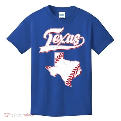 Texas State Baseball Fan Kids T-Shirt