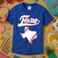 Texas State Baseball Fan Kids T-Shirt thumb 3