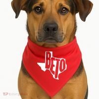 Texas State Beto For Senate USA-Made Doggie Bandana thumb 1