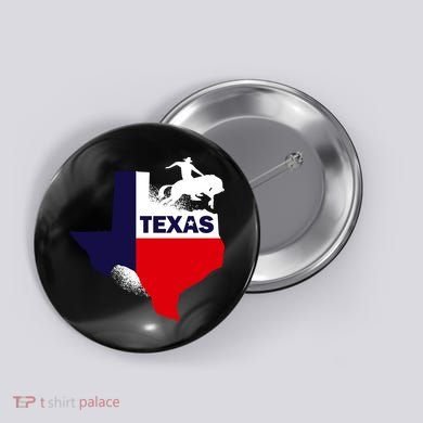 Texas State Cowboy Button