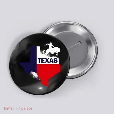 Texas State Cowboy Button