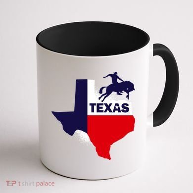 Texas State Cowboy Coffee Mug back
