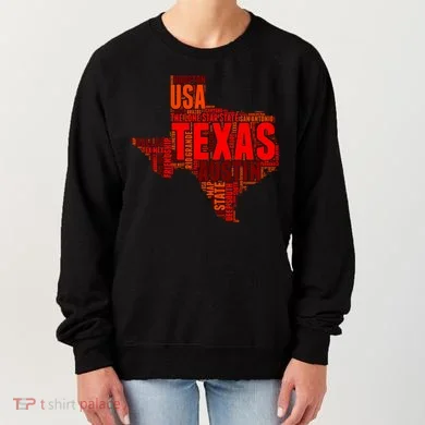 Texas State Word Map Women's Sweatshirt