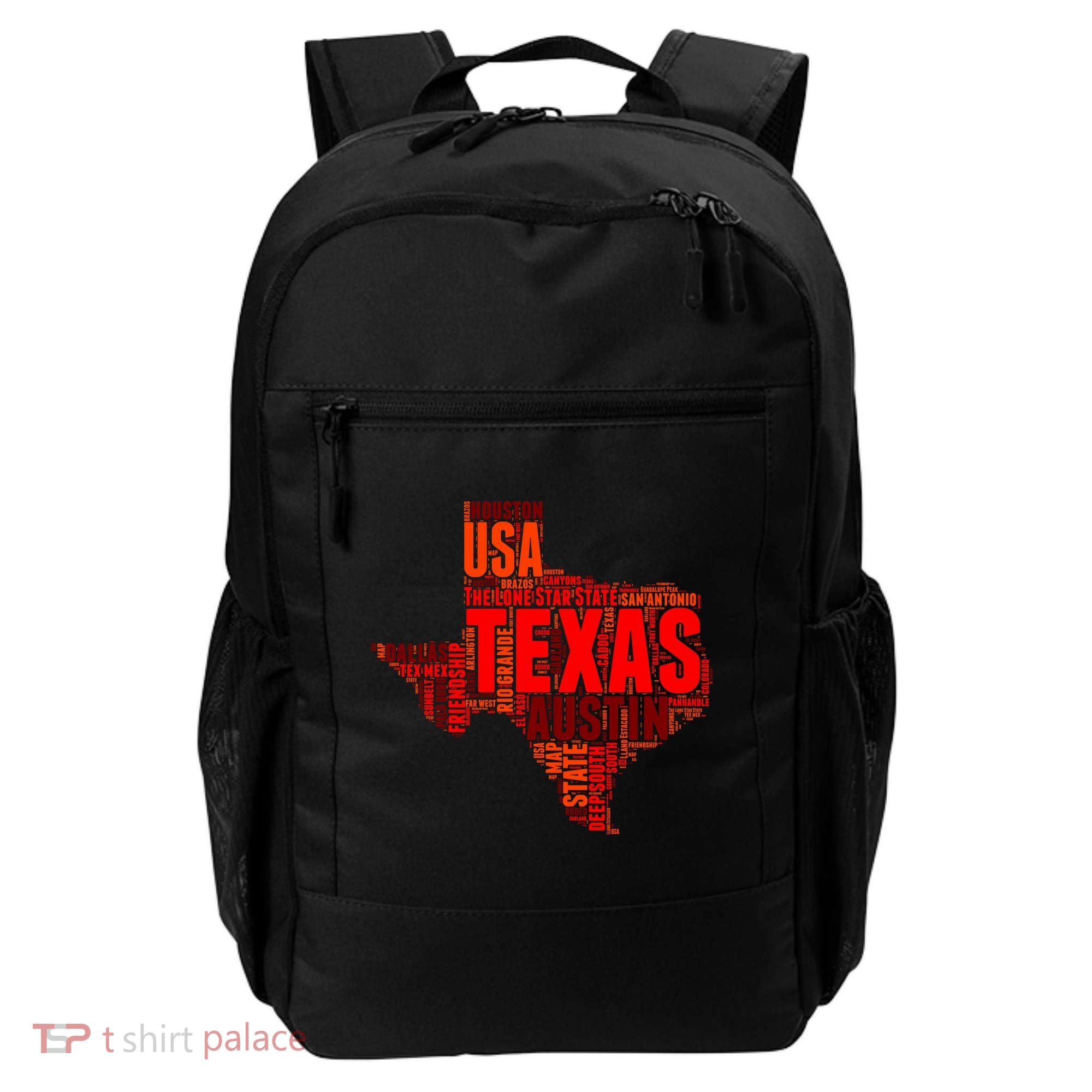 Texas State Word Map Backpack