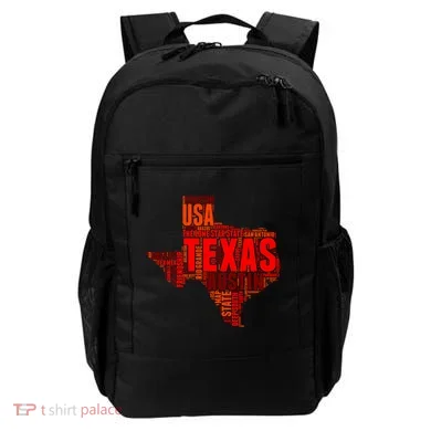 Texas State Word Map Backpack