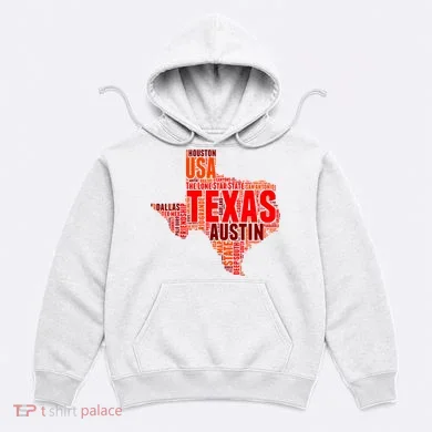 Texas State Word Map Hoodie