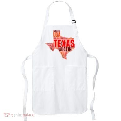 Texas State Word Map Apron