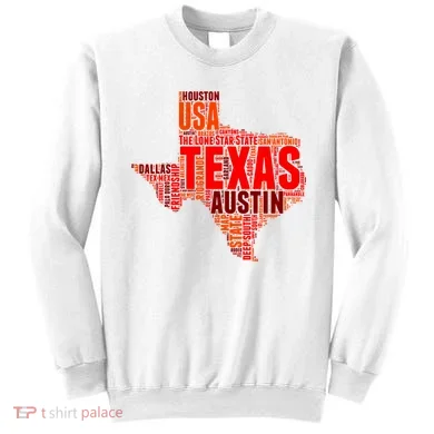 Texas State Word Map Sweatshirt