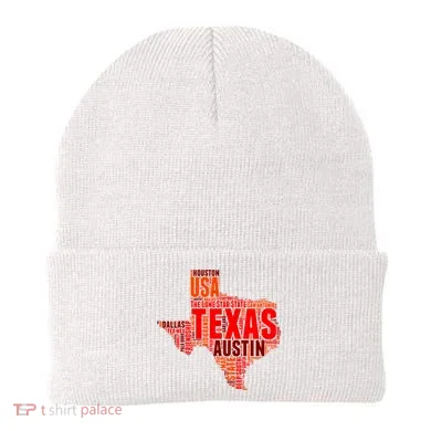 Texas State Word Map Beanie
