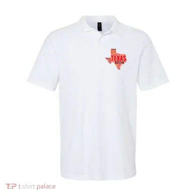 Texas State Word Map Polo