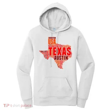 Texas State Word Map Women's Hoodie