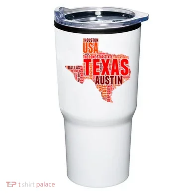 Texas State Word Map Tumbler