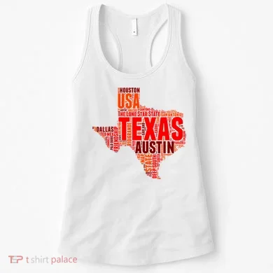 Texas State Word Map Women's Tank Top
