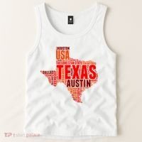 Texas State Word Map Tank Top thumb 2