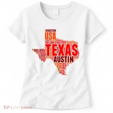 Texas State Word Map Women's T-Shirt