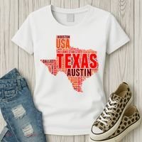 Texas State Word Map Women's T-Shirt thumb 3