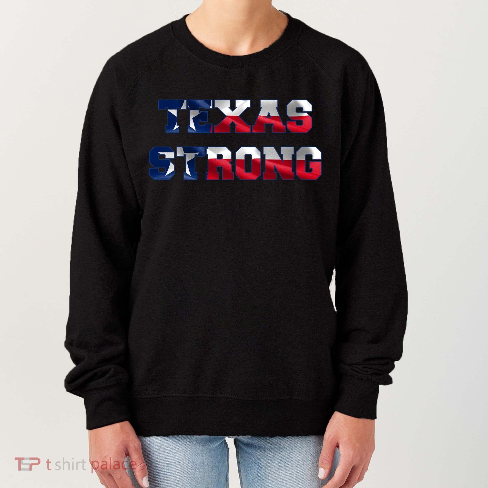 Texas Strong Flag Hurricane Harvey Aid Women's Sweatshirt