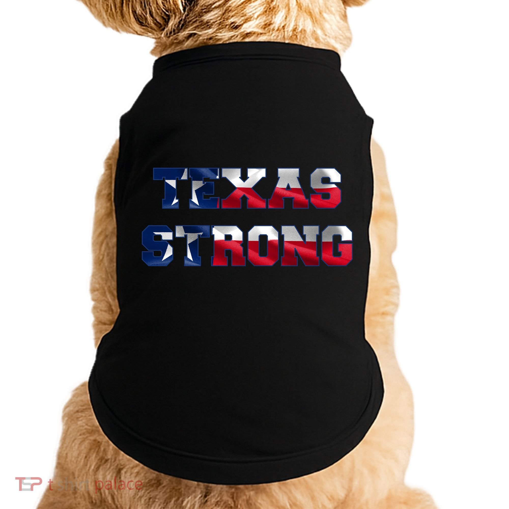 Texas Strong Flag Hurricane Harvey Aid Doggie Tank