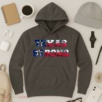 Texas Strong Flag Hurricane Harvey Aid Hoodie thumb 3