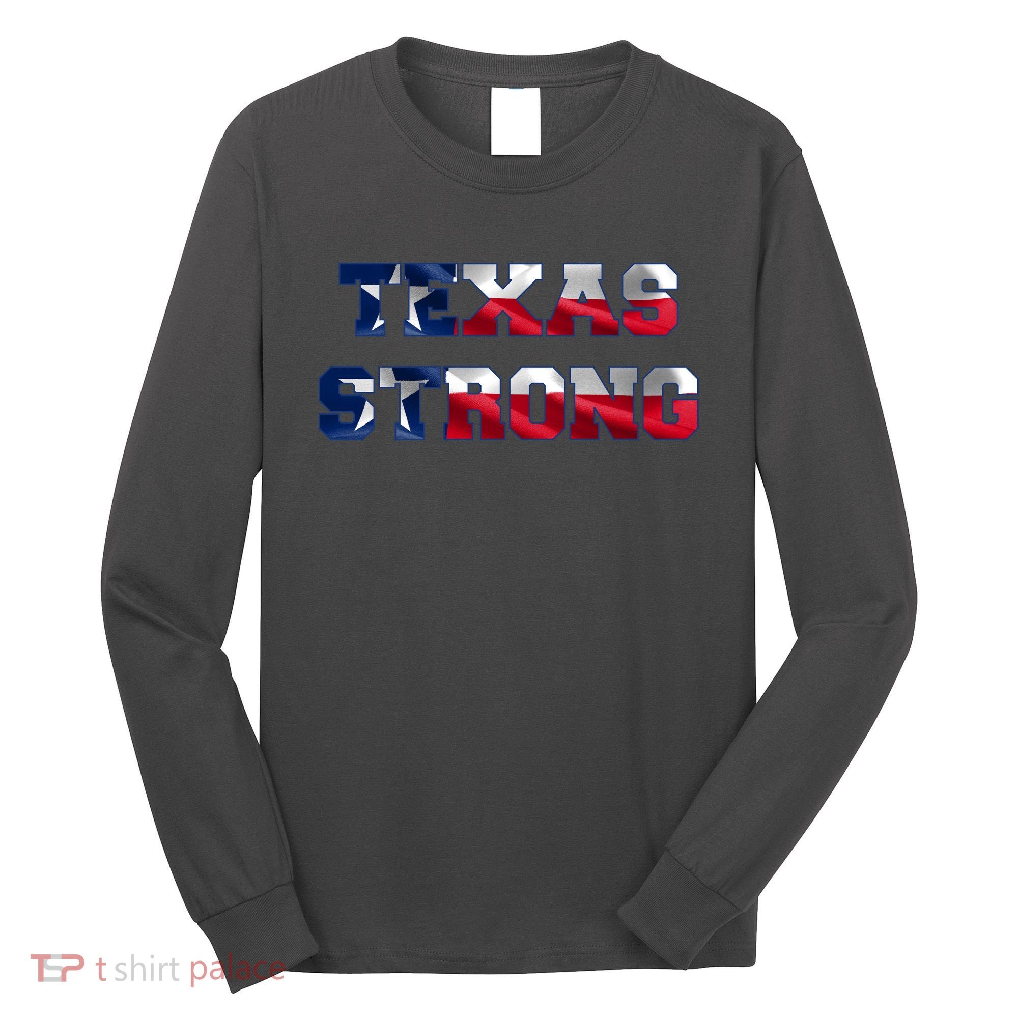 Texas Strong Flag Hurricane Harvey Aid Long Sleeve Shirt