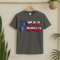 Texas Strong Flag Hurricane Harvey Aid T-Shirt thumb 2