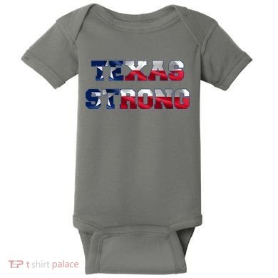 Texas Strong Flag Hurricane Harvey Aid Baby Bodysuit