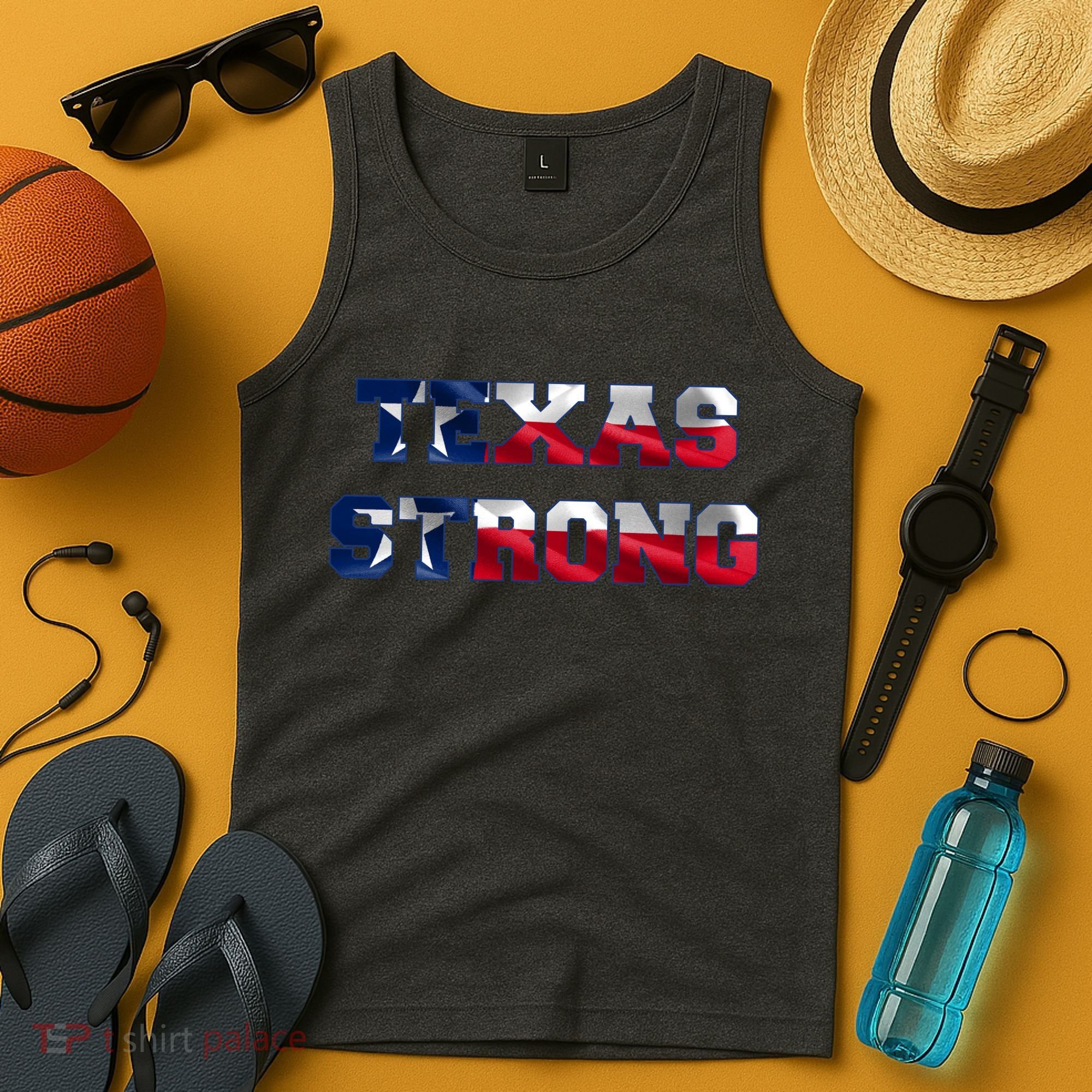 Texas Strong Flag Hurricane Harvey Aid Tank Top