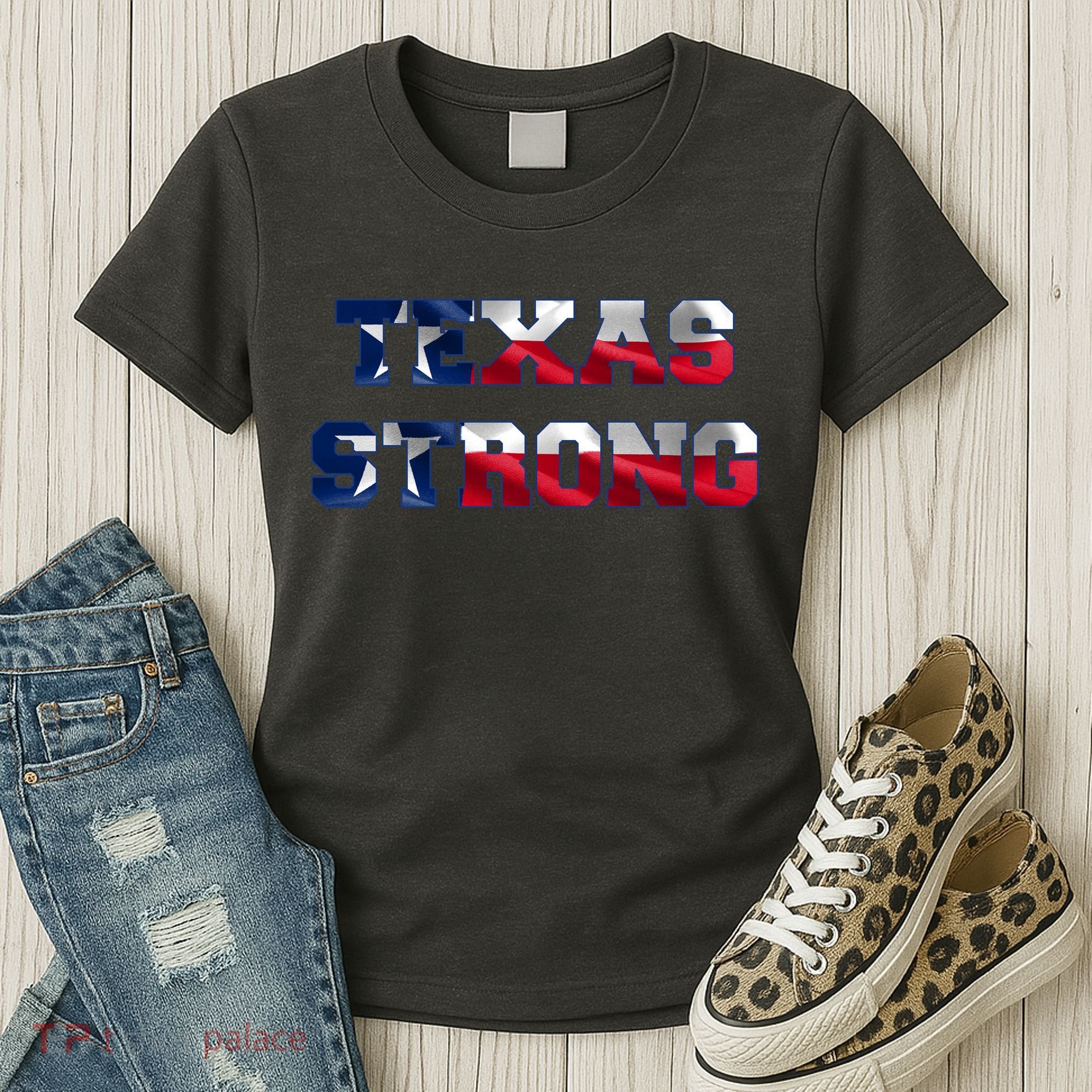 Texas Strong Flag Hurricane Harvey Aid Women's T-Shirt