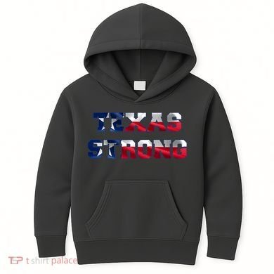 Texas Strong Flag Hurricane Harvey Aid Kids Hoodie