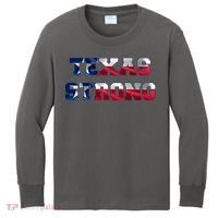 Texas Strong Flag Hurricane Harvey Aid Kids Long Sleeve Shirt thumb 0