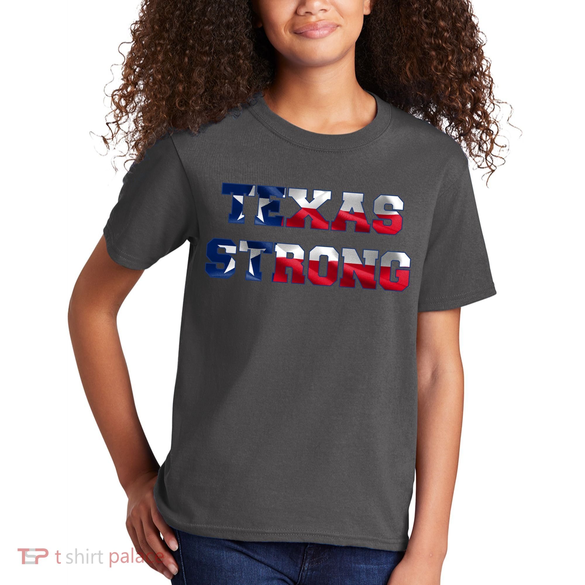 Texas Strong Flag Hurricane Harvey Aid Kids T-Shirt