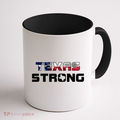 Texas Strong State Flag Logo Coffee Mug back