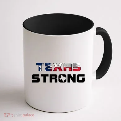 Texas Strong State Flag Logo Coffee Mug back