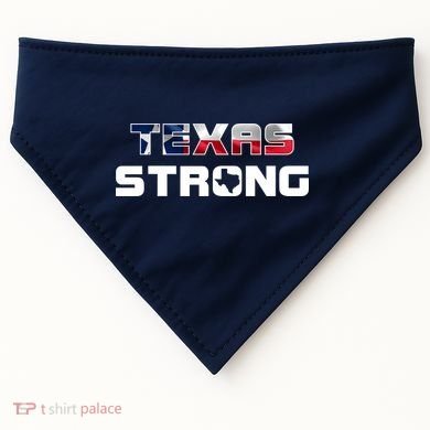 Texas Strong State Flag Logo USA-Made Doggie Bandana